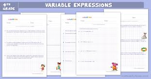 Algebra is a branch of math in which letters and symbols are used to represent numbers and quantities in formulas and equations. 4th Grade Algebra Worksheets Pdf Expressions And Variables 4th Grade