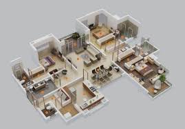 3 Bedroom Apartment House Plans 3d House Plans Apartment Floor Plans Bedroom House Plans