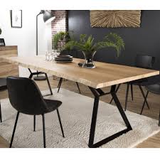Table à manger industrielle acier et manguier massif l160 cm madison. Table A Manger Industrielle Plateau Chene Et Pieds Metal 230x100cm Nolwen