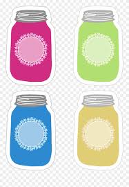 Multiple sizes and related images are all free on clker.com. Colorful Mason Jar Tag Collection Free Printable Mason Jar Tag Clipart 1867404 Pinclipart