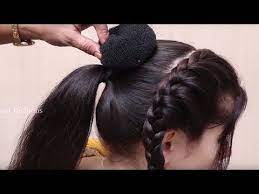 Beautiful Hairstyle For Wedding Party Function Hair Style Girl Braided Bun Hairstyles For Party You Braided Bun Hairstyles Girl Hairstyles Bun Hairstyles