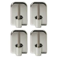 Don't get impatient and hang the curtain rod before the hour. Evideco Self Adhesive Hooks Sash Rod Kitchen Curtains Set Of 4 N A Chrome N A Walmart Com Walmart Com