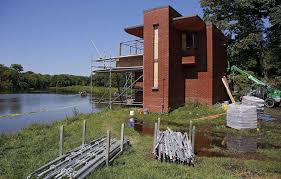 Restoration underway at Frank Lloyd Wright-designed boathouse in northeast  Iowa