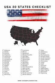 He is an avid golfer who has played . Usa Bucket List 50 States Checklist Free Printable Tosomeplacenew