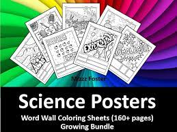 Some of the worksheets displayed are illustrations by kerry johnson, exploring earth and space coloring book, year 9 chemistry revision work, lesson 2. Science Posters 160 Word Wall Coloring Sheets Biology Chemistry Physics Teaching Resources
