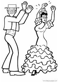 Dibujos De Baile Flamenco Para Colorear E Imprimir