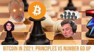 Bitcoin's fundamentals have kept growing stronger and number go up technology has proven itself. Bitcoin In 2021 Principles Vs Number Go Up Bitcoin Takeover