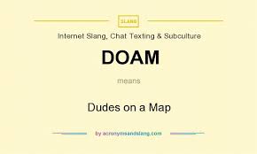 Doam Dudes On A Map In Internet Slang Chat Texting
