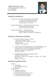 samples of resumes for college students