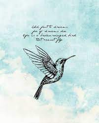 Hold Fast To Dreams Poetry Art Langston Hughes Quote Poster Instant Download Literary Print Literary Art Hu Hummingbird Art Hummingbird Quotes Poetry Art