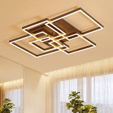 For an out of this world living room, look for an led ceiling light fixture that mimics the stars in the night sky. Creative Square Rings Modern Led Ceiling Lights Coffee Aluminum Body Ceiling Lamp For Living Room Bedroom Home Lighting Ceiling Super Promo 4e130a Cicig