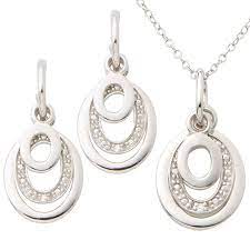Jilco Diamond Earring Necklace Set
