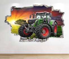 Wählen sie die richtige konjunktion aus. 1stop Graphics Shop Tractor Wandaufkleber 3d Optik Schlafzimmer Lounge Natur Farm Hof Wand Abziehbilder Z679 Large 70 Cm X 111 Cm Amazon De Kuche Haushalt