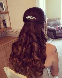 Half Up Curls Long Wedding Hair Wedding Hair Half Diy Wedding Hair Wedding Hairstyles For Long Hair