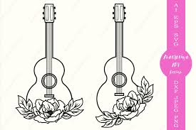 Floral Acoustic Guitar Graphic By Anastasiyaartdesign Creative Fabrica