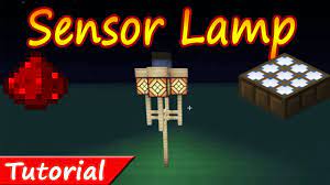 Easy Daylight Sensor Lamp Turning On At Night Automatically Minecraft T Minecraft Redstone Minecraft Minecraft Tutorial