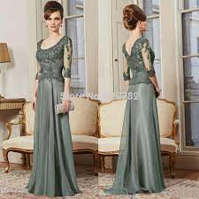 Mother Of The Bride Lace Dresses 2015 Custom Made Big Size Chiffon 3 4 Sleeve Mother Of The Bride Dresses Mother Of The Bride Dresses Long Short Mothers Dress