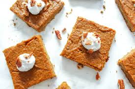 · 1 (15 ounce) can pumpkin puree · 3 eggs · ¼ cup pure maple syrup · ¼ cup coconut sugar (or organic cane . Healthy Pumpkin Pie Squares Heavenlynn Healthy