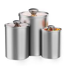 See store ratings and reviews and canisters sets for kitchen counter, beyonda k. Airtight Canisters Sets For The Kitchen Counter 3 Piece Enloy Stainless Steel Food Storage Container With Clear Glass Lids For Coffee Tea Nuts Sugar Flour Buy Online In Bahamas At Bahamas Desertcart Com Productid