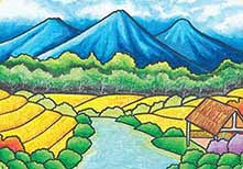 Contoh gambar ilustrasi dengan tema benda alam iluszi. 21 Gambar Ilustrasi Pemandangan Alam Yang Mudah Digambar Kumpulan Gambar Pemandangan