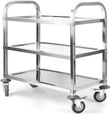 Two drawers and two doors offer plentiful space for storing your kitchen needs and the adjustable shelf will help keep your kitchen essentials handy. Amazon Com Nisorpa 3 Tier Stainless Steel Utility Rolling Cart Kitchen Island Trolley Serving Catering Storage Cart With Locking Wheels For Hotels Restaurant Home Use 37 4x19 68x37 4inch Kitchen Islands Carts