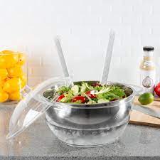 Salad Bowl With Lid And Utensils-5pc Cold Serving Dish Set With Ice Chamber-for Chilled Pasta Potato Salad Fruit And More By Classic Cuisine - Walmartcom Salad Bowls Set Salad Bowls Classic