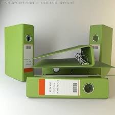 3d Model Binder Notebook Green 2 C4d Obj 3ds Fbx Binder Ring Binder Notebook