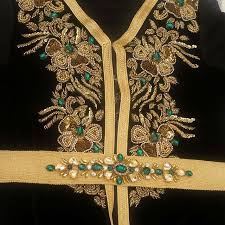 Pin By Vishakha Satri On Caftans Hand Embroidery Dress Shoe Lace Patterns Bead Work