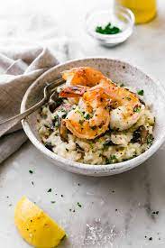 Mushroom Parmesan Shrimp Risotto Recipe Little Spice Jar Recipe Risotto Recipes Shrimp Risotto Risotto