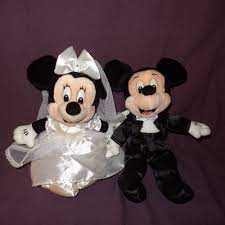 Great Wedding Gift For Anyone That Loves Mickey And Minnie Mouse Bean Bag Toys Both Have A Square Of Disney Collectables Plush Stuffed Animals Bean Bag Toys