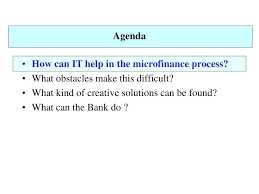 ppt the use of it in microfinance powerpoint presentation