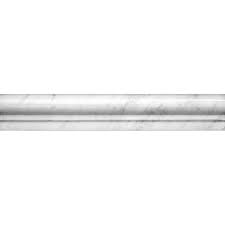 A decorative border is an easy way to add interest and style to a backsplash. Bianco Carrara Marble Chair Rail Polished In 2021 Carrara Marble Tile Carrara Marble Bianco Carrara