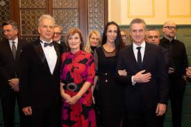 Robert Golob, Tina Gaber in Borut Pahor ...