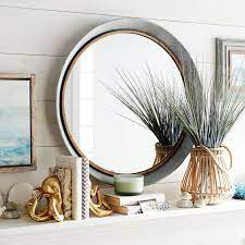 How to age galvanized metal containers. Galvanized Metal 30 Round Mirror Pier 1 Imports