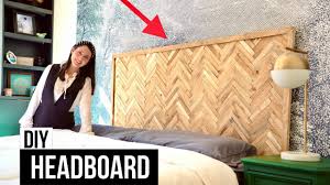However, a headboard uses more than just to make a beautiful appeal. Cheap And Easy Diy Herringbone Headboard Restoration Hardware Copycat Youtube