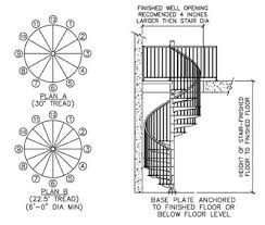 Spiral Spiral Staircase Dimensions Spiral Staircase Plan Spiral Staircase