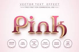 Download Pink Gold Editable Text Effect Font Style 8ebk4fh Freepsdvn