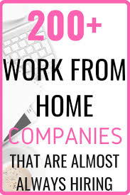 200 Work From Home Companies Work From Home Companies Legitimate Work From Home Data Entry Jobs