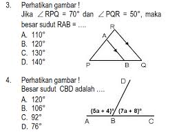 Sebutkan 3 jenis hubungan antar garis. Latihan Garis Dan Sudut Matematika