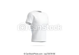 Download Blank White Clean T Shirt Mockup Isolated Side View 3d Rendering Empty Sport Outfit Mock Up Clear Fabric Cloth For Canstock