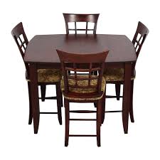 Simply and classically designed, it will look great in a playroom, bedroom or living area. 48 Off High Top Dining Table With Four Chairs Tables