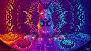 Hd wallpapers and background images. Download 2048x1152 Wallpaper Wolf Disco Jockey Music Art Dual Wide Widescreen 2048x1152 Hd Image Background 21742