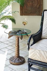Alfresco Living Palm Tree Table With Tempered Glass Top By Tommy Bahama Outdoor Living At Baer S Furniture Tropical Home Decor Tropical Decor Living Room Tropical Houses