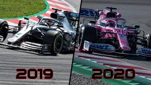 F1 2020 Pre Season Testing 2020 Racing Point Rp20 Vs 2019 Mercedes W10 On Track Comparison Youtube