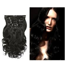 Coucou tout le monde !!! Extension A Clip Cheveux Ondules Noir Naturel 53 Cm