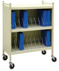 Mobile Cabinet Style Chart Rack 20 Binder Capacity