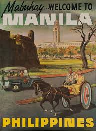1960s Manila Philippines Vintage Travel Poster Philippine Art Manila Philippines Travel Posters