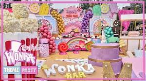Of course, a disco ball is a must for this theme. Willy Wonka Theme Birthday Party Decor Willy Wonka 3d Birthday Party Ideas Youtube