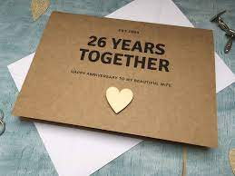 Collectionsetc.com has been visited by 10k+ users in the past month Personalised Custom 26 Year Wedding Anniversary Card Parent Anniversary Gift Card 26 Anniversary Gifts For Parents Wedding Anniversary Cards Anniversary Cards