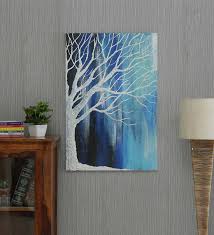 And now the fascinating old wood texture is to join your arts, even more. Buy Blue Wooden Tree Of Life Painting Wall Mural By The Shining Rays Online Floral Wall Murals Wall Art Home Decor Pepperfry Product